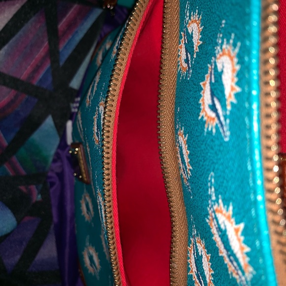 Miami Dolphins Dooney & Burke Crossbody Handbag - Picture 3 of 4